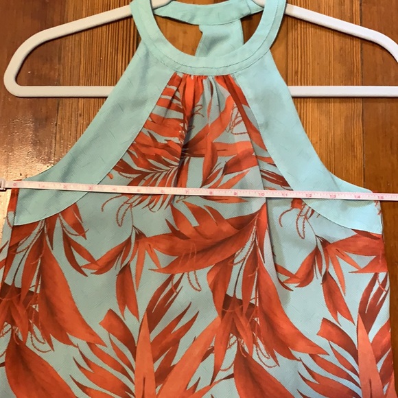 Turquoise floral halter top - Picture 4 of 4